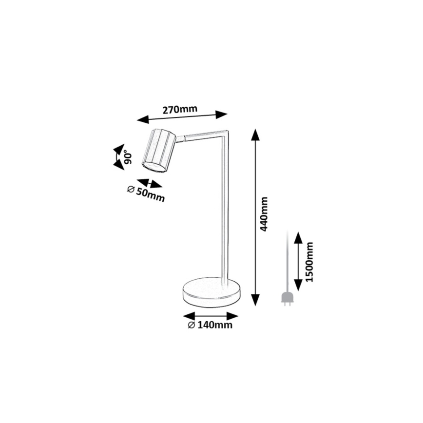 Rabalux - Lampe de table 1xGU10/5W/230V noir