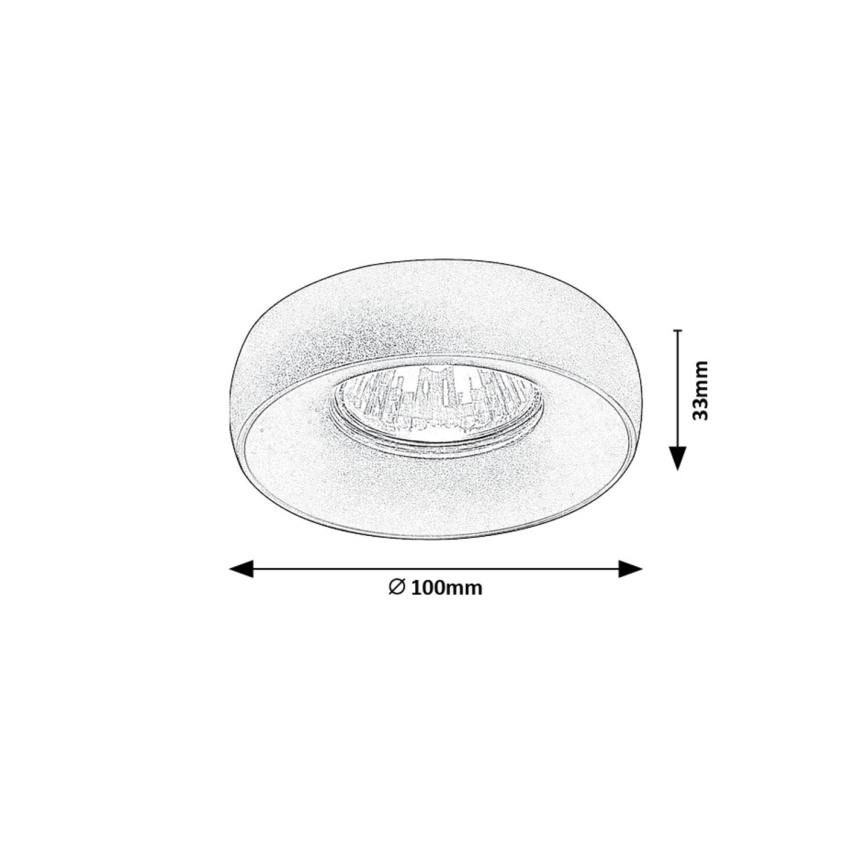 Rabalux - Spot encastrable 2en1 1xGU10/25W/230V