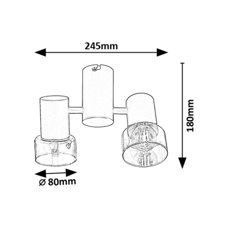 Rabalux - Spot 2xE14/15W/230V