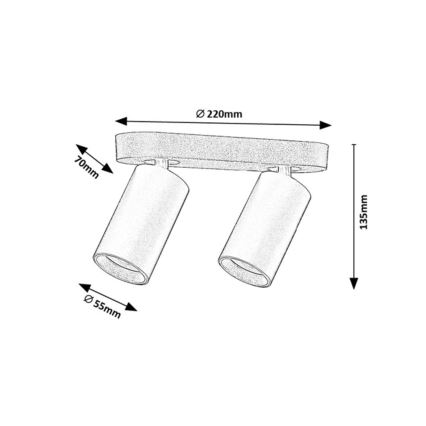 Rabalux - Spot 2xGU10/7W/230V blanc