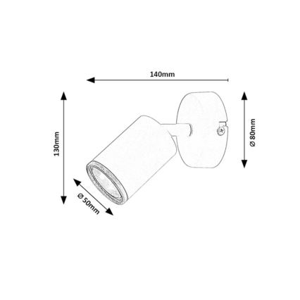 Rabalux - Applique murale spot 1x GU10/15W/230V blanche