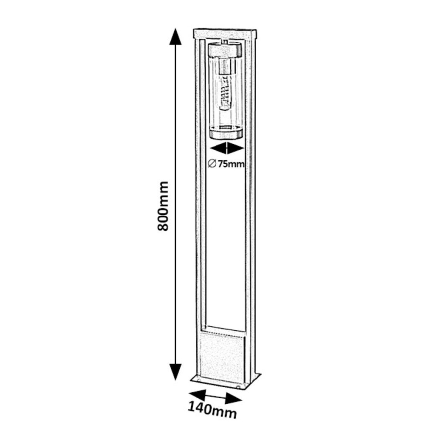 Rabalux - Lampadaire d'extérieur 1xE27/12W/230V IP44
