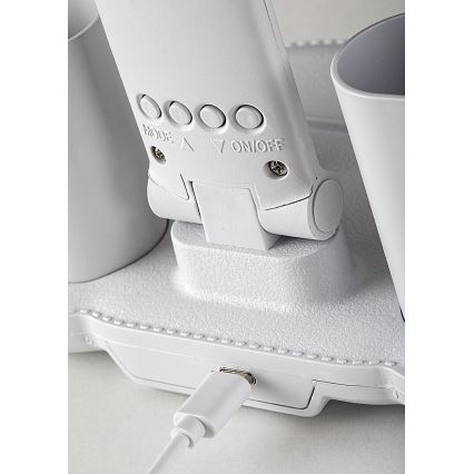Rabalux - Lampe de bureau LED à intensité variable avec ventilateur et écran LED/7W/5V 3000/4000/6500K