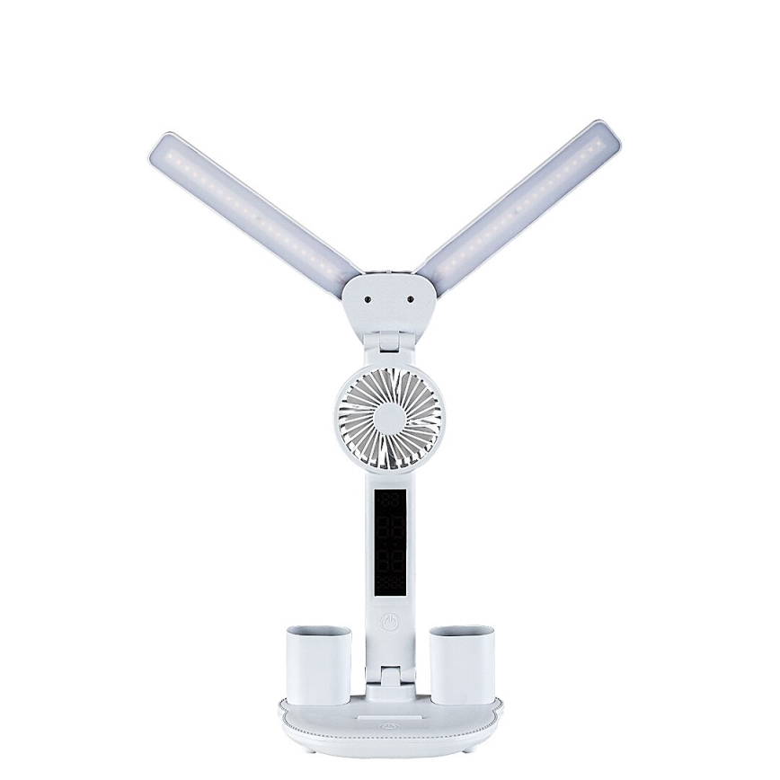 Rabalux - Lampe de bureau LED à intensité variable avec ventilateur et écran LED/7W/5V 3000/4000/6500K
