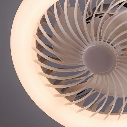 Rabalux - Lampadaire LED dimmable avec ventilateur Ø 30 cm 1xE27/16W/230V 3000–6500K + télécommande