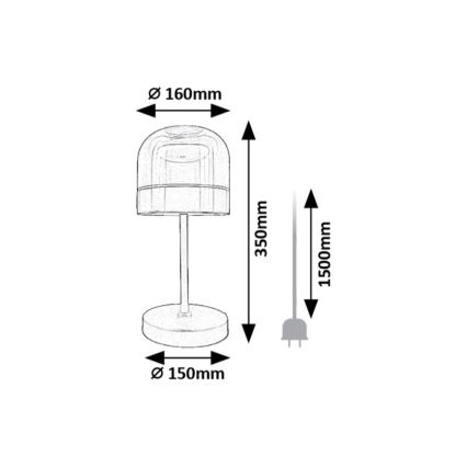 Rabalux - Lampe de table à intensité variable LED/13W/230V 3000/4000/6000K