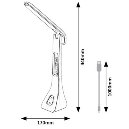 Rabalux - Lampe de table à intensité variable AMATO LED/7W/5V 4000K noir