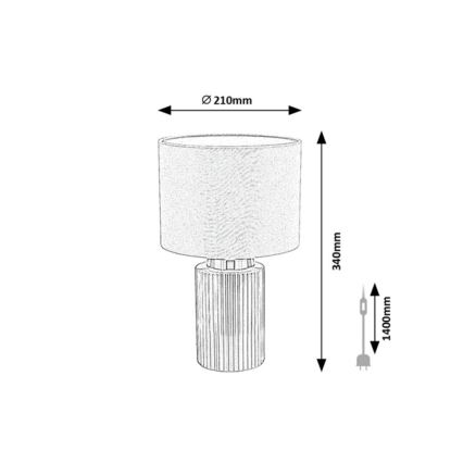 Rabalux - Lampe de table 1xE14/40W/230V grise