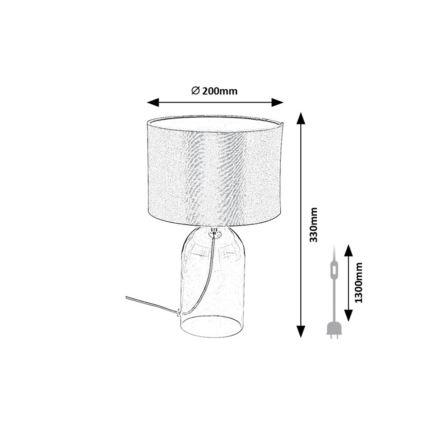 Rabalux - Lampe de table 1xE14/40W/230V Ø 20 cm