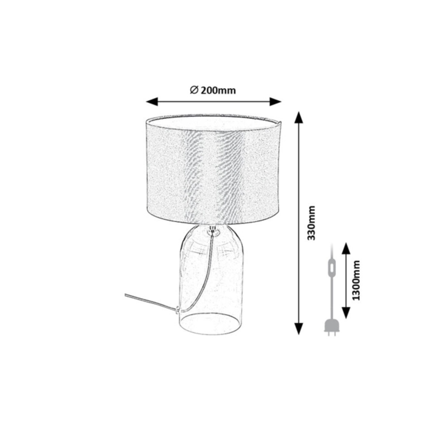 Rabalux - Lampe de table 1xE14/40W/230V Ø 20 cm