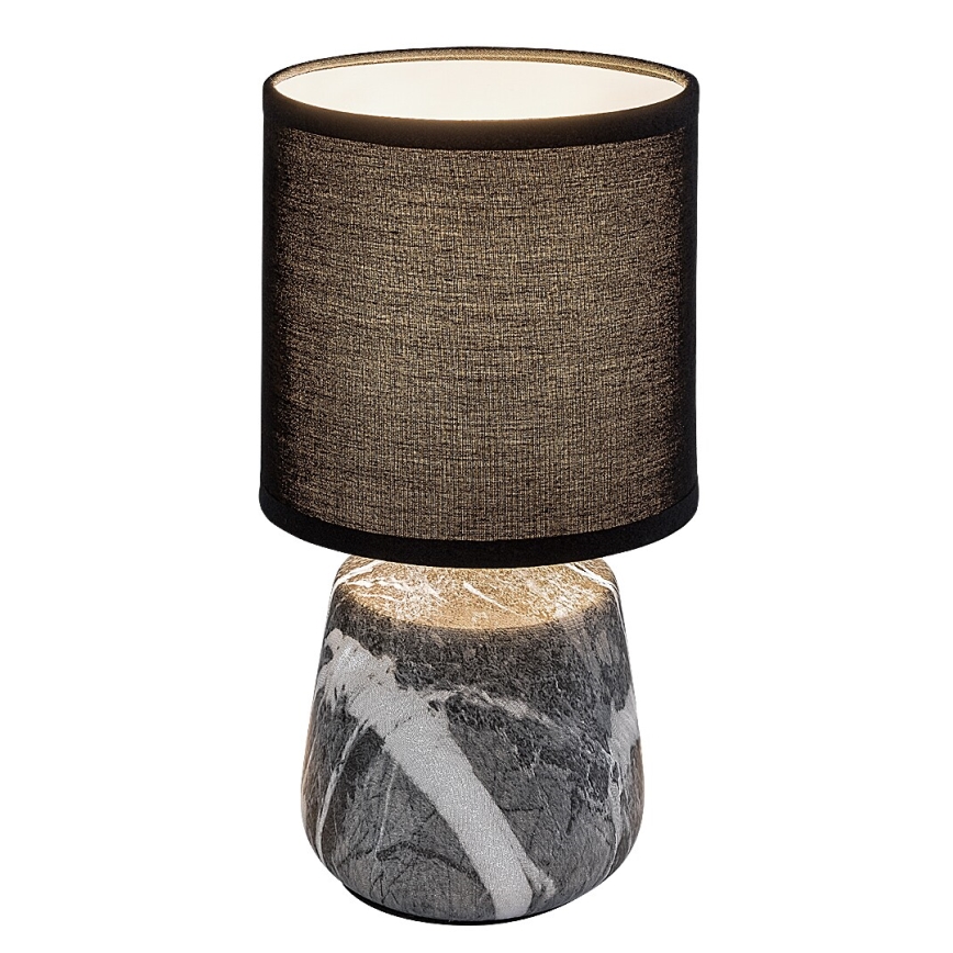 Rabalux - Lampe de table 1xE14/40W/230V, noire, décor marbre