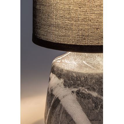 Rabalux - Lampe de table 1xE14/40W/230V, noire, décor marbre