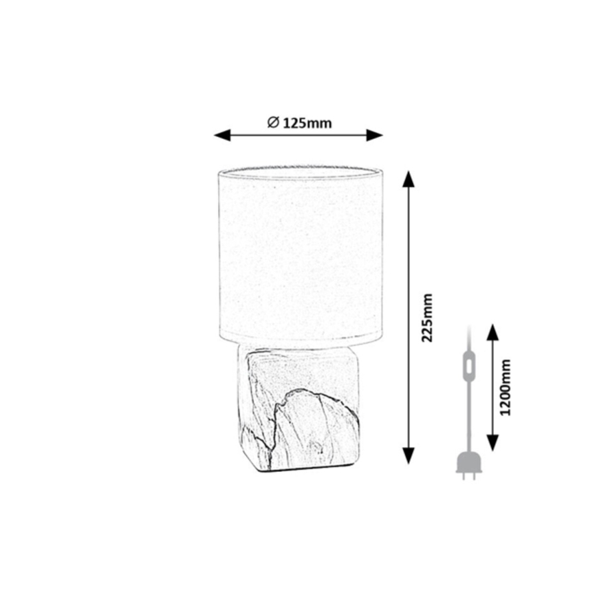 Rabalux - Lampe de table 1xE14/40W/230V blanche/décor effet marbre