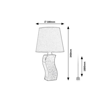 Rabalux - Lampe de table 1xE14/40W/230V grise