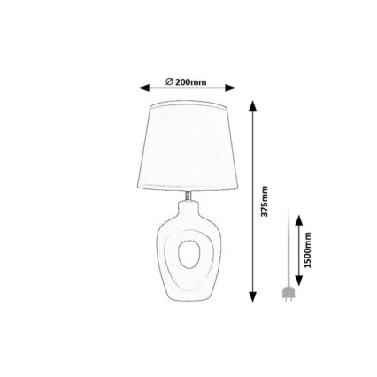 Rabalux - Lampe de table 1xE14/25W/230V beige