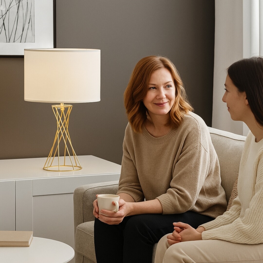 Rabalux - Lampe de table 1xE27/40W/230V dorée/blanche