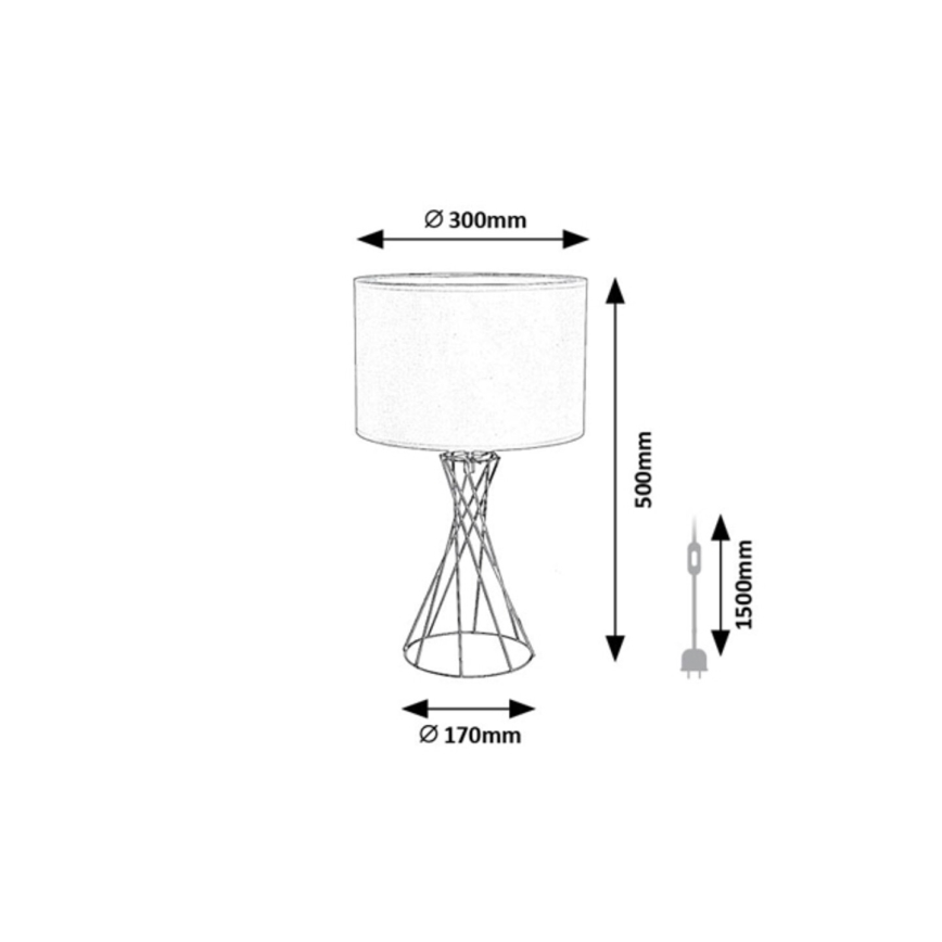 Rabalux - Lampe de table noire 1xE27/40W/230V