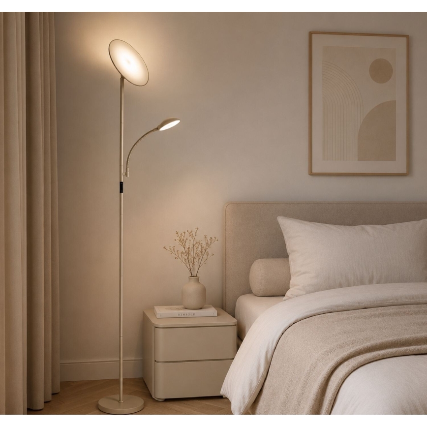 Rabalux - Lampadaire dimmable LED/23W/230V 3000/4200/6500 beige