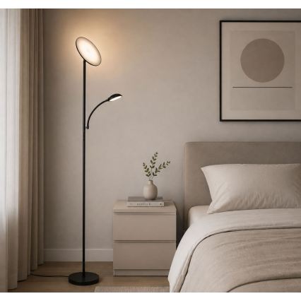 Rabalux - Lampadaire LED à intensité variable LED/23W/230V 3000/4200/6500 noir