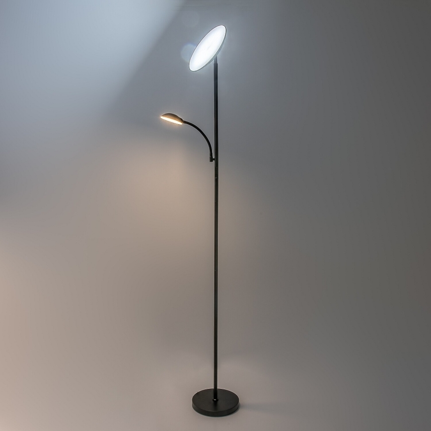 Rabalux - Lampadaire LED à intensité variable LED/23W/230V 3000/4200/6500 noir
