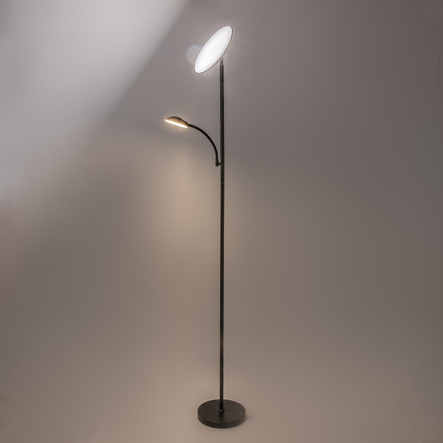 Rabalux - Lampadaire LED à intensité variable LED/23W/230V 3000/4200/6500 noir