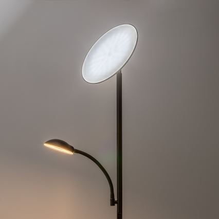 Rabalux - Lampadaire LED à intensité variable LED/23W/230V 3000/4200/6500 noir
