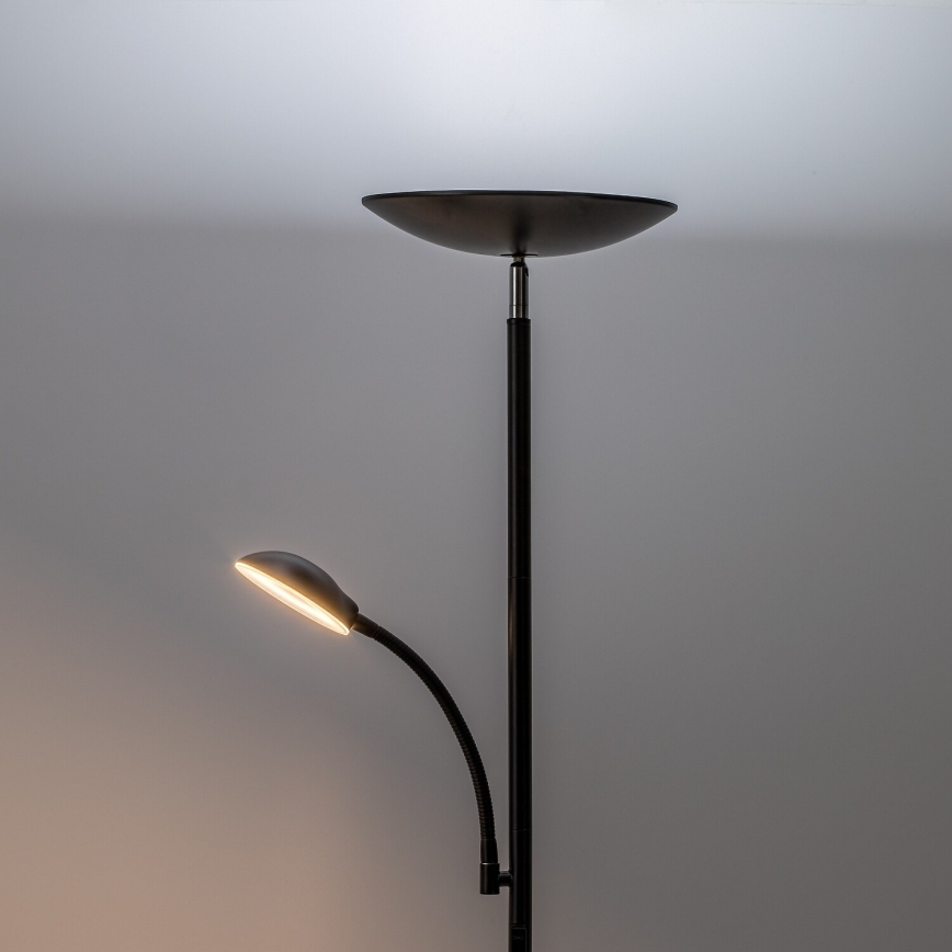 Rabalux - Lampadaire LED à intensité variable LED/23W/230V 3000/4200/6500 noir