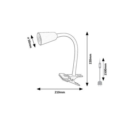 Rabalux - Lampe de table à pince 1xGU10/7W/230V orange
