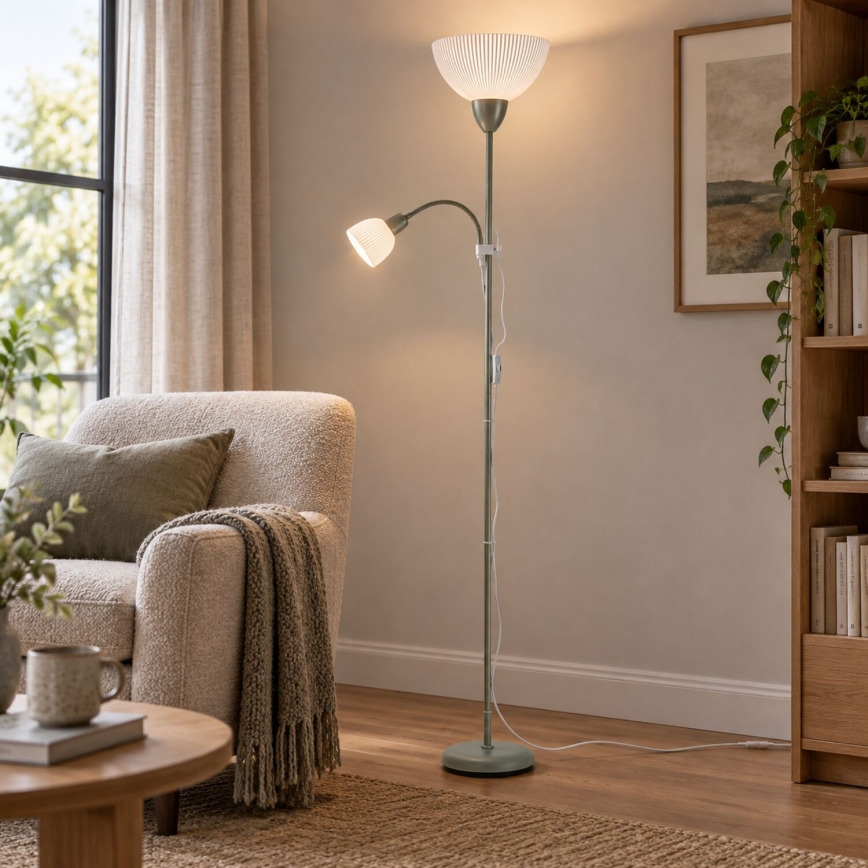 Rabalux - Lampadaire 1xE27/60W/230V + 1xE14/25W vert