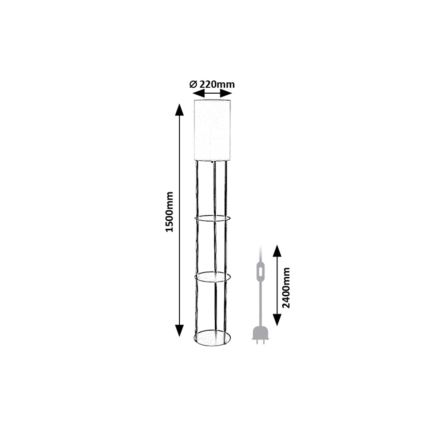 Rabalux - Lampadaire à étagères 1xE27/40W/230V noir