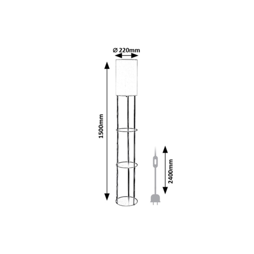 Rabalux - Lampadaire à étagères 1xE27/40W/230V noir