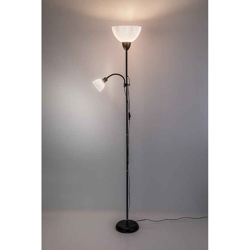 Rabalux - Lampadaire 1xE27/60W/230V + 1xE14/25W noir