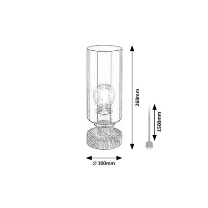 Rabalux - Lampe de table 1xE27/25W/230V chêne