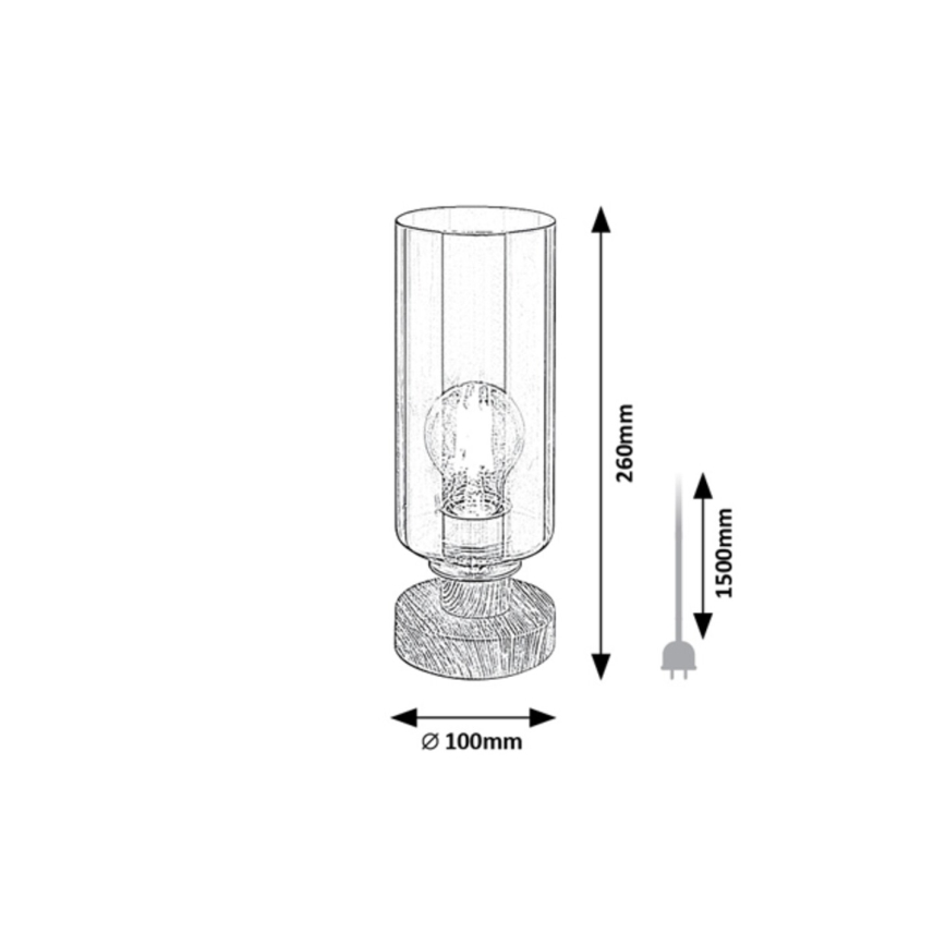 Rabalux - Lampe de table 1xE27/25W/230V chêne