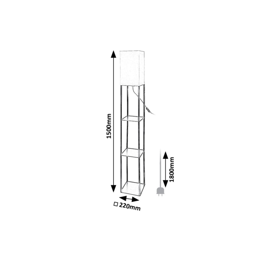 Rabalux - Lampadaire avec un poličkami 1xE27/40W/230V