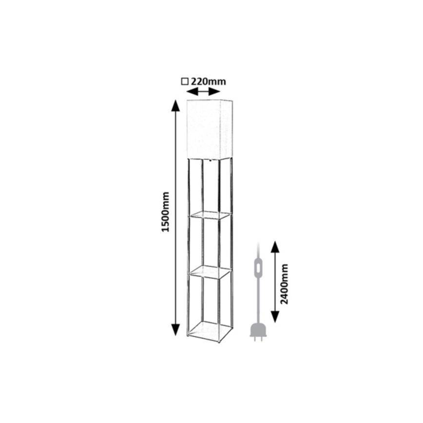 Rabalux - Lampadaire avec étagères 1xE27/40W/230V beige