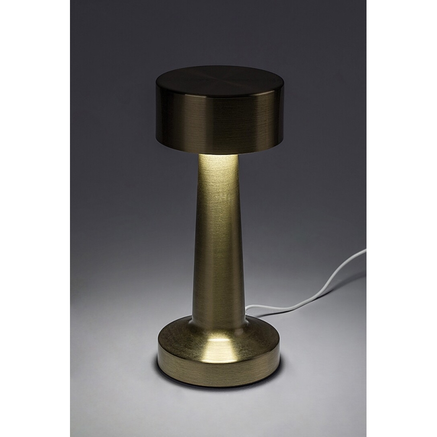 Rabalux - Lampe de table tactile rechargeable LED/2,7W/5V 1200mAh 3000/4000/6000K doré