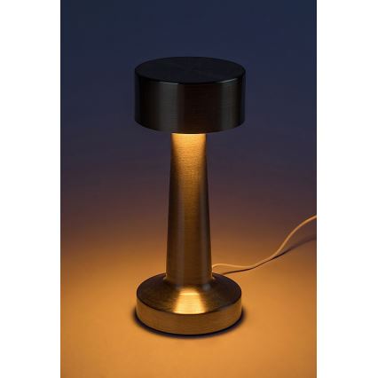 Rabalux - Lampe de table tactile rechargeable LED/2,7W/5V 1200mAh 3000/4000/6000K doré