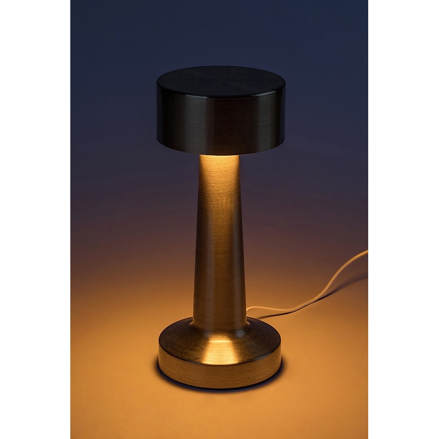 Rabalux - Lampe de table tactile rechargeable LED/2,7W/5V 1200mAh 3000/4000/6000K doré
