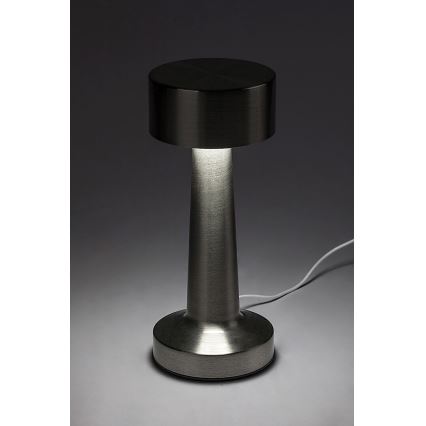 Rabalux - Lampe de table tactile rechargeable LED/2,7W/5V 1200mAh 3000/4000/6000K chrome mat