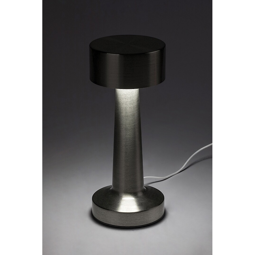 Rabalux - Lampe de table tactile rechargeable LED/2,7W/5V 1200mAh 3000/4000/6000K chrome mat