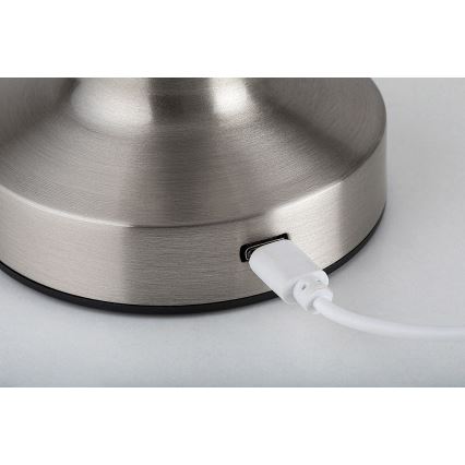 Rabalux - Lampe de table tactile rechargeable LED/2,7W/5V 1200mAh 3000/4000/6000K chrome mat