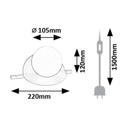 Rabalux - Lampe de table 1xG9/5W/230V