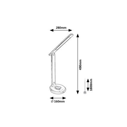 Rabalux - LED RGB Lampe de table tactile à intensité variable LED/6W/230V 3000/4000/5000K noir