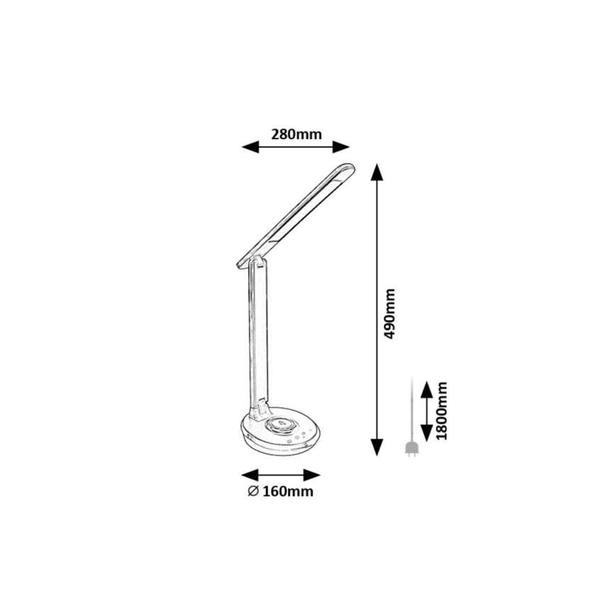 Rabalux - LED RGB Lampe de table tactile à intensité variable LED/6W/230V 3000/4000/5000K noir