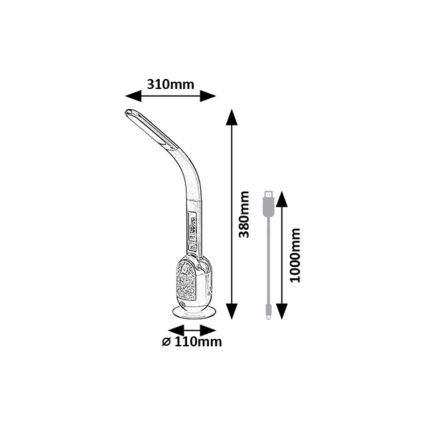 Rabalux - Lampe de table RGB à intensité variable LED/5W/230V blanc