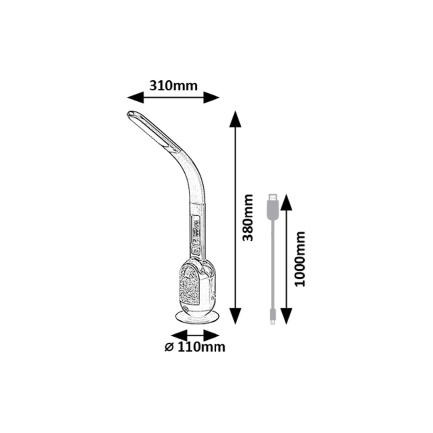 Rabalux - Lampe de table RGB à intensité variable LED/5W/230V blanc