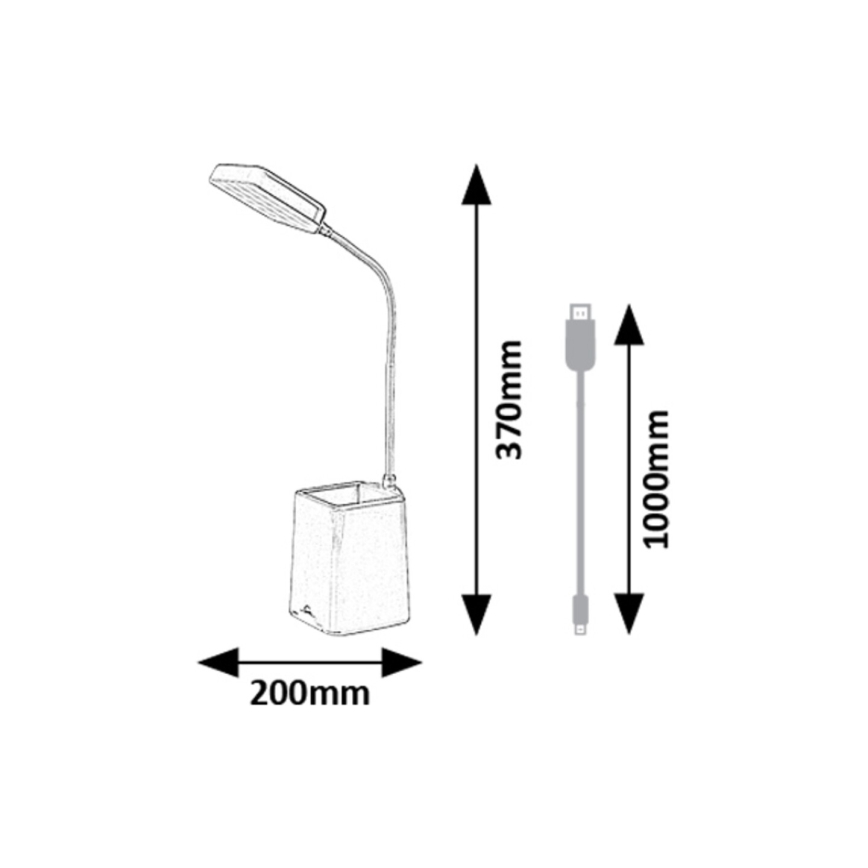 Rabalux - Lampe de table à intensité variable LED/6W/230V 5000K bleu