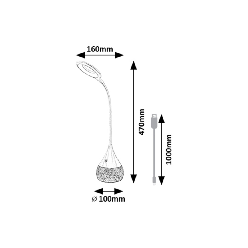 Rabalux - Lampe de table RGB à intensité variable LED/4W/230V blanc