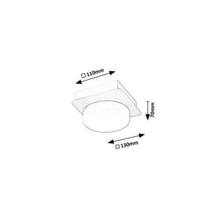 Rabalux - Plafonnier LED salle de bain LED/5W/230V IP44 4000K noir